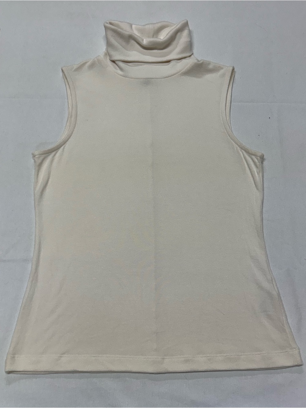 Banana Republic Soft Luxe Sleeveless Turtleneck Tank - Ivory